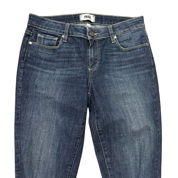 Paige Verdugo Ankle Jeans Ripped Knee Dark Wash Women's Size 29 - Picture 2 of 6